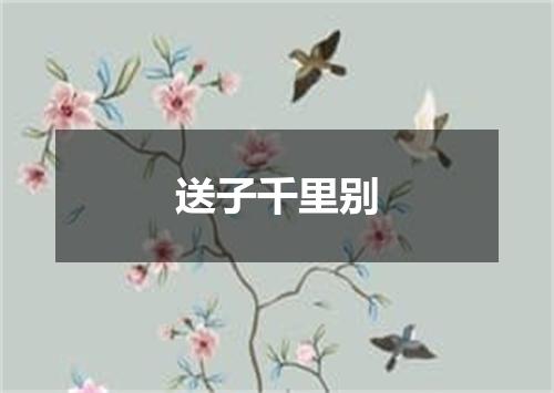 送子千里别