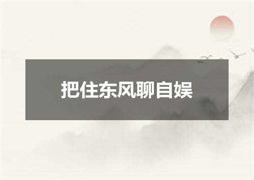 把住东风聊自娱