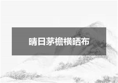 晴日茅檐横晒布