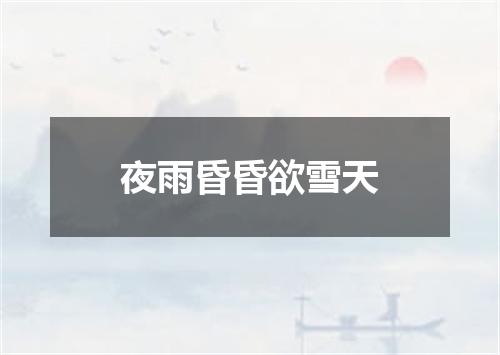夜雨昏昏欲雪天