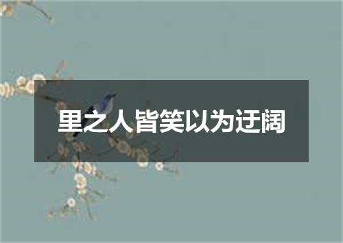 里之人皆笑以为迂阔