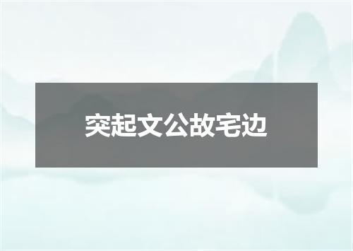 突起文公故宅边