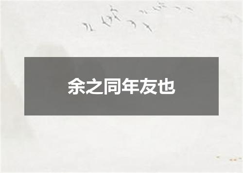 余之同年友也