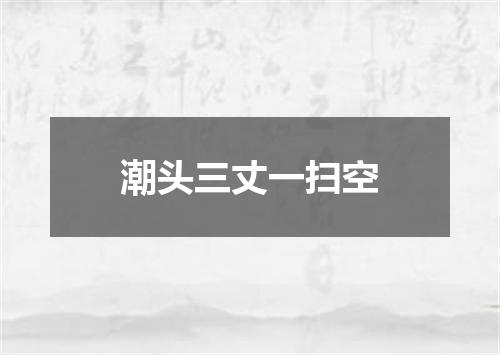 潮头三丈一扫空