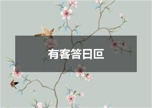 有客答曰叵