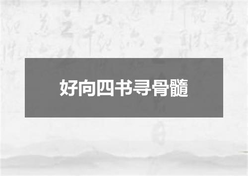 好向四书寻骨髓