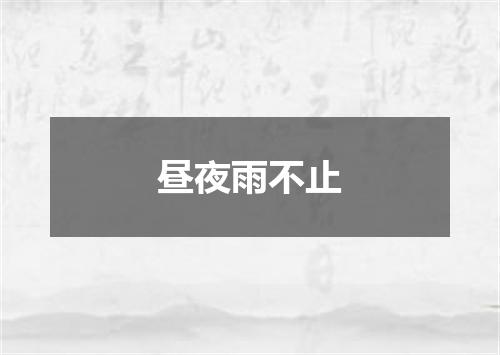 昼夜雨不止