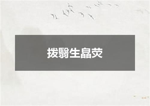 拨翳生皛荧