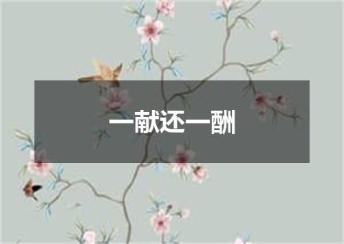 一献还一酬