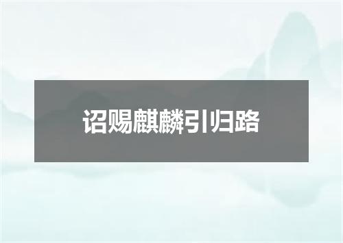 诏赐麒麟引归路