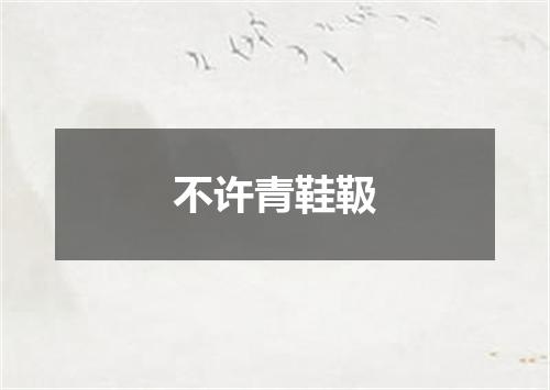 不许青鞋靸