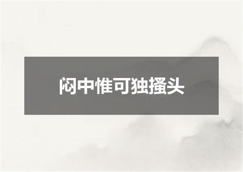 闷中惟可独搔头