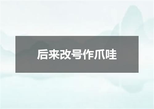后来改号作爪哇