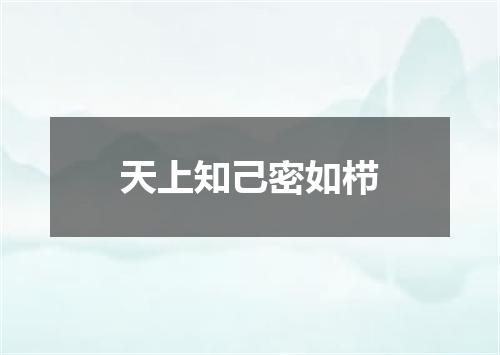 天上知己密如栉