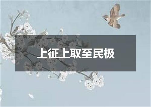 上征上取至民极