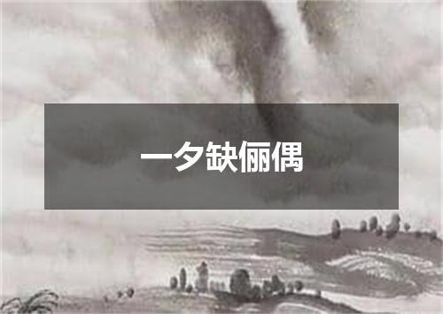 一夕缺俪偶