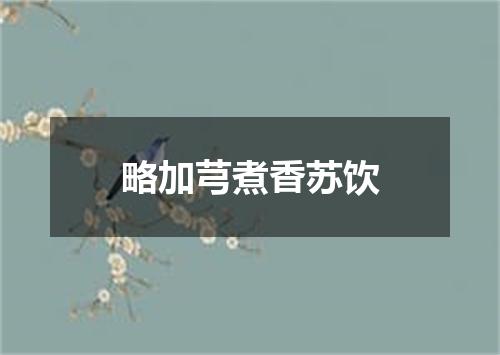略加芎煮香苏饮