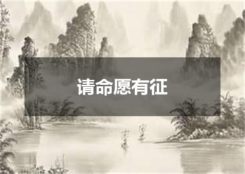 请命愿有征