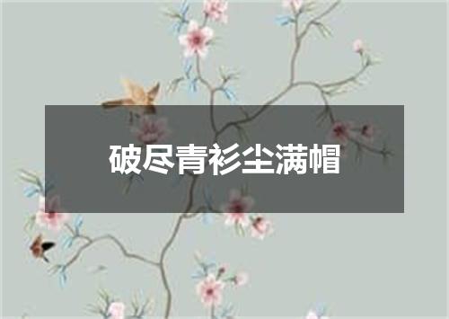 破尽青衫尘满帽