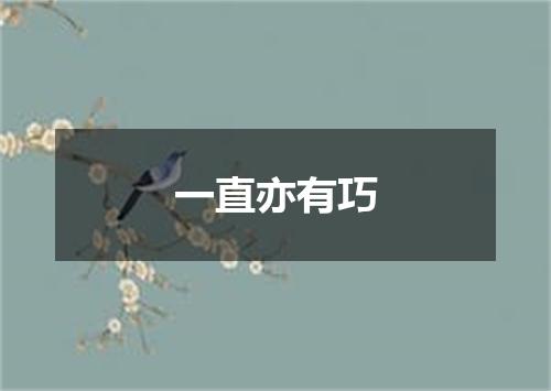 一直亦有巧