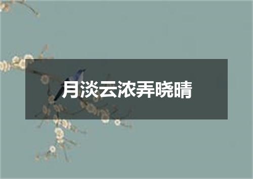 月淡云浓弄晓晴