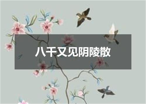 八千又见阴陵散