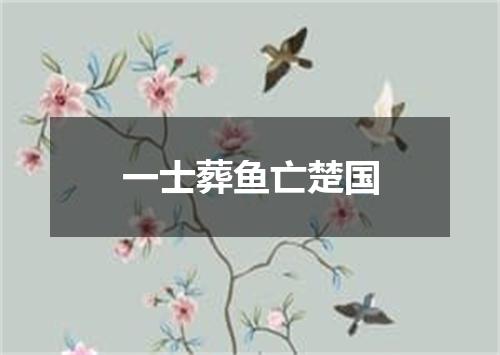 一士葬鱼亡楚国