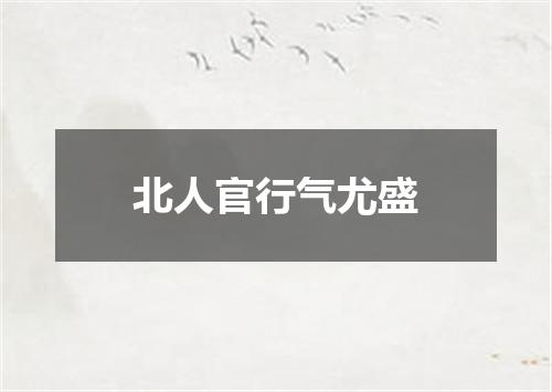 北人官行气尤盛