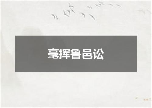 毫挥鲁邑讼