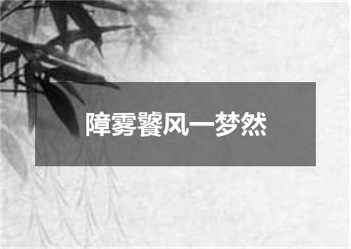 障雾饕风一梦然