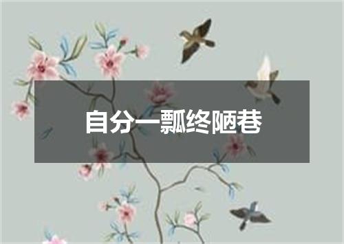 自分一瓢终陋巷