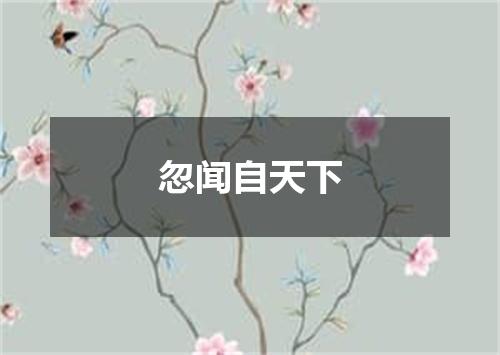 忽闻自天下