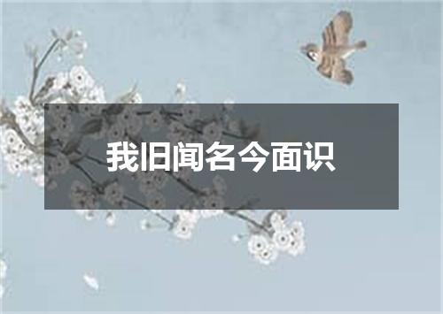 我旧闻名今面识
