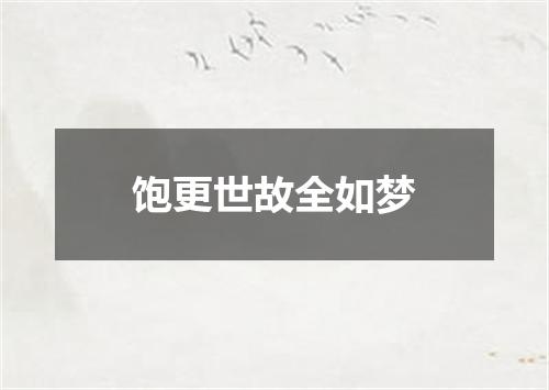 饱更世故全如梦