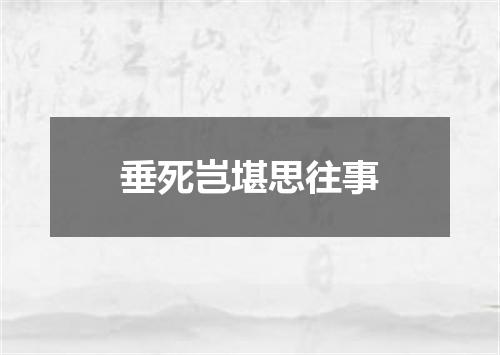 垂死岂堪思往事