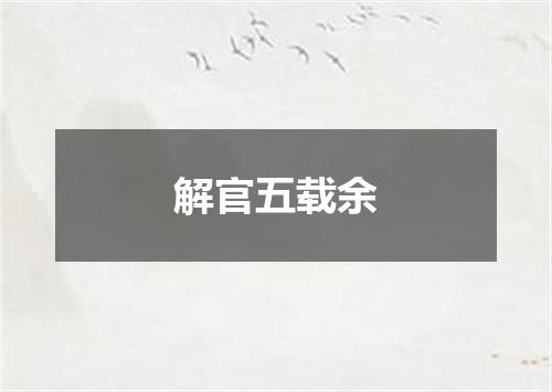 解官五载余