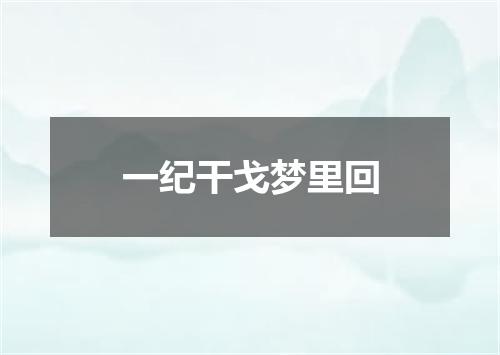 一纪干戈梦里回