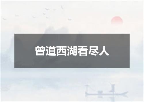 曾道西湖看尽人