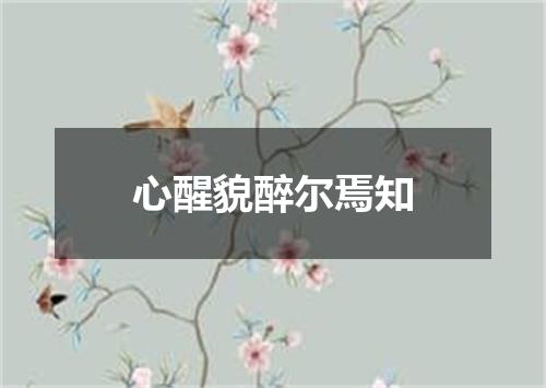 心醒貌醉尔焉知