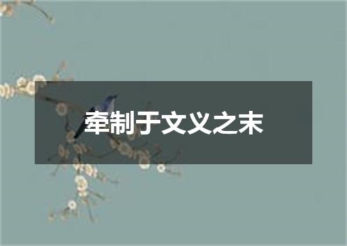 牵制于文义之末