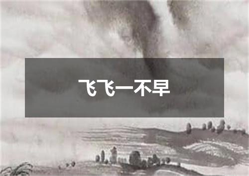 飞飞一不早