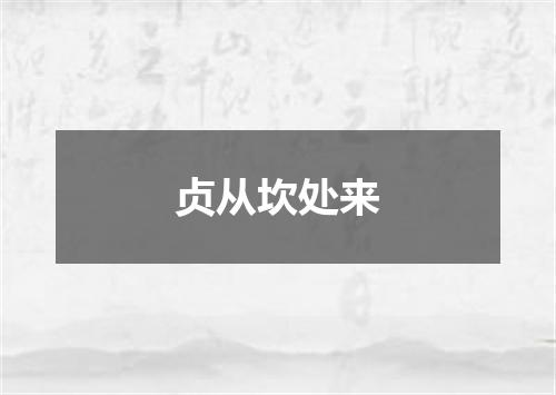 贞从坎处来