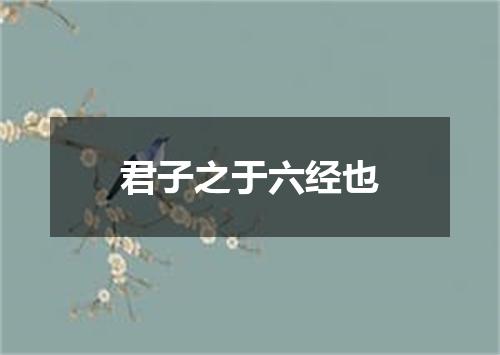 君子之于六经也