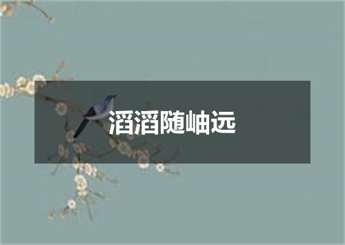 滔滔随岫远