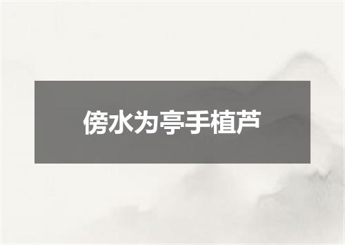 傍水为亭手植芦
