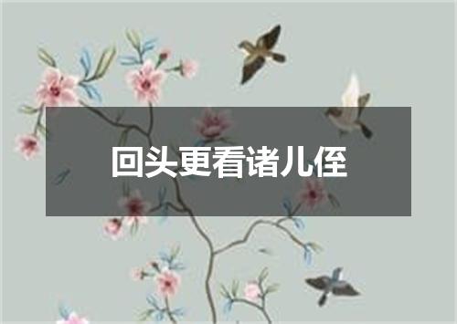 回头更看诸儿侄