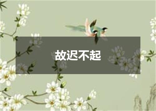 故迟不起