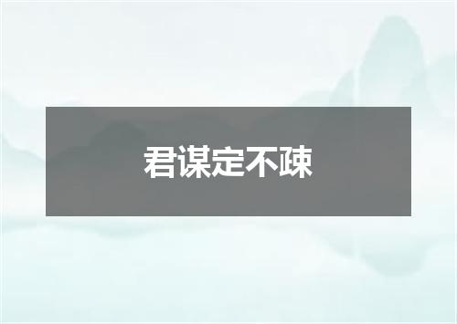 君谋定不疎