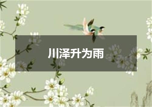 川泽升为雨