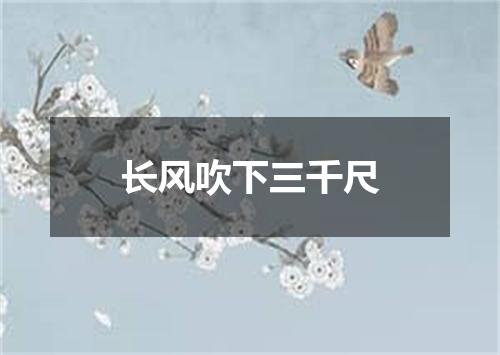 长风吹下三千尺